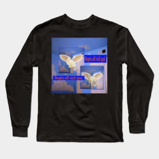 Angels will visit you - Weirdcore, internet nostalgia, dreamcore Long Sleeve T-Shirt